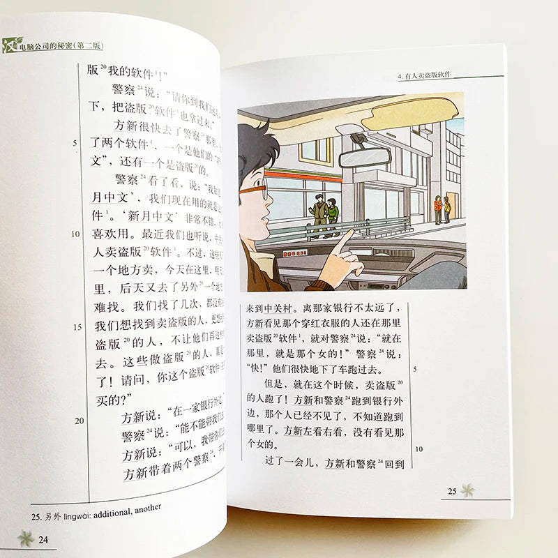 7 Books/Set  Chinese Breeze Graded Reader Series Level 2 : 500 Word (2nd Edition) Collection Story Books Learning Education