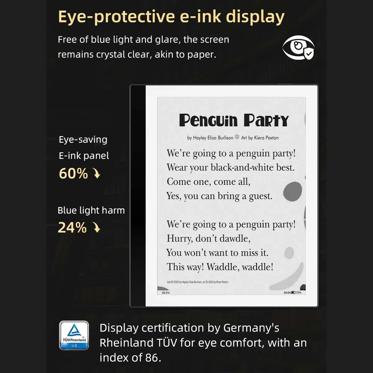 BIGME PocketNote Ebook Reader, 7-inch E-ink Screen ereader Tablet, Electronic Book e reader, support Google Play, kindle APP