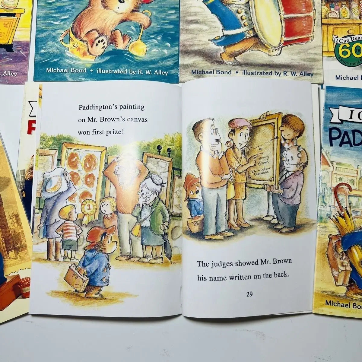 8 Books/set English Picture Book I Can Read Paddington Cartoon Storybook Kids Early Education Children's Learning Book Add Audio