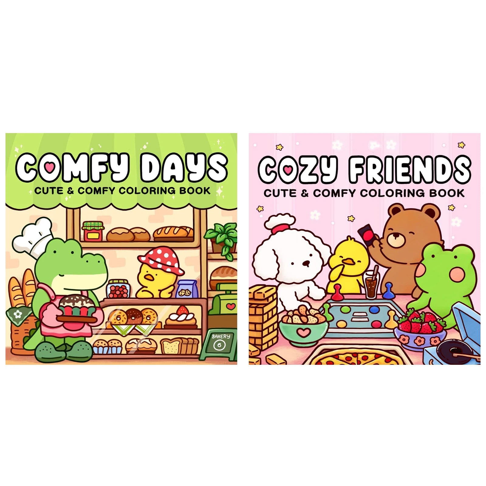 1/2Pcs Interesting Graffiti Coloring Book for Adults and Teens Featuring Adorable Creatures in Cozy Hygge Moments for Relaxation