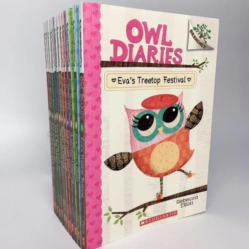 19 Books/Set Owl Diaries English Colorful Picture Book Kids Early Education Childhood Learning Writing Diary Girls' Age 6-12