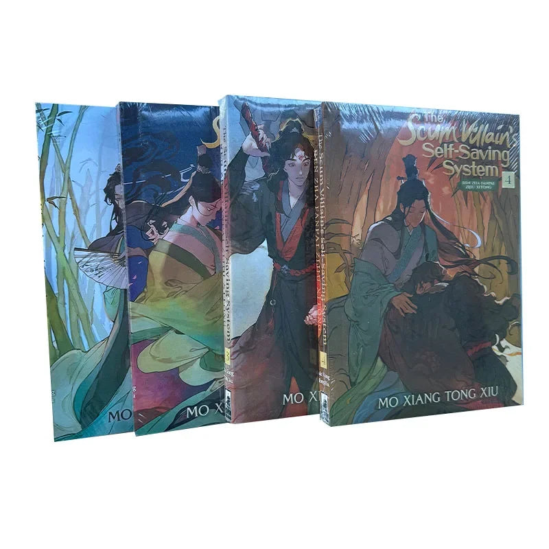 4 Books/set 1-4 Part The Scum Villain’s Self-Saving System Ren Literary Novels Books Mo Xiang Tong Xiu Libros BL English Novels