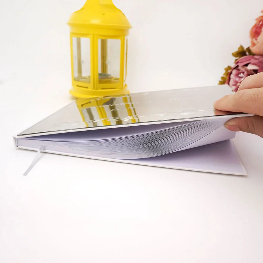 25x18cm Different Styles Personalized Unique Wedding Signature Guest Book Acrylic Mirror Cover Horizontal Book For Party Decor