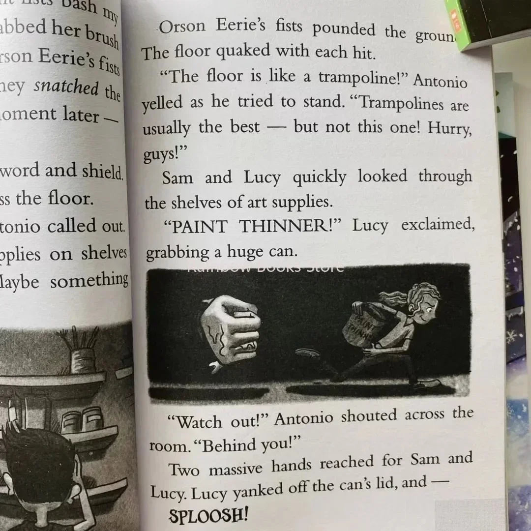 10 Books/Set Eerie Elementary The School Is Alive Children English Picture Funny Comic Story Book Libros