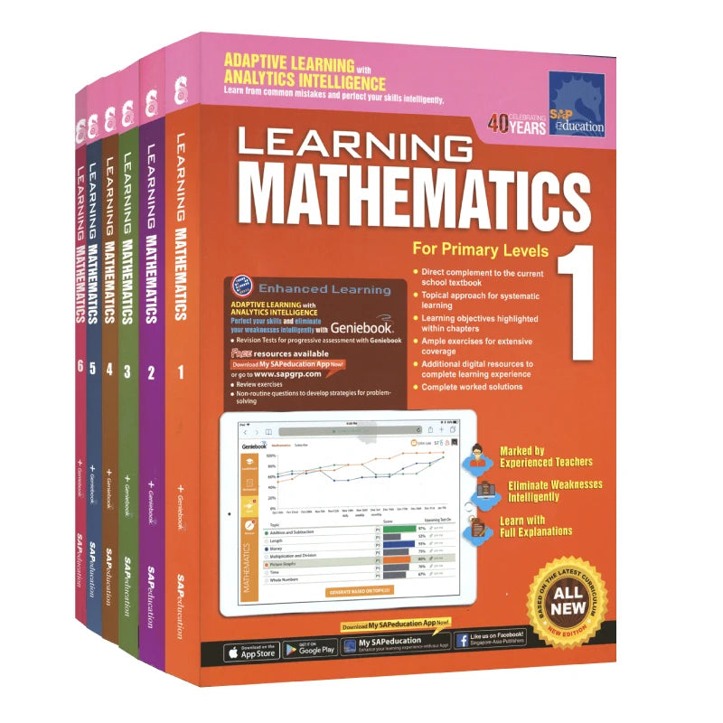 Fascicle SAP Learning Mathematics Book Grade 1-6 Children Learn Math Books Singapore Primary School Mathematics Textbook