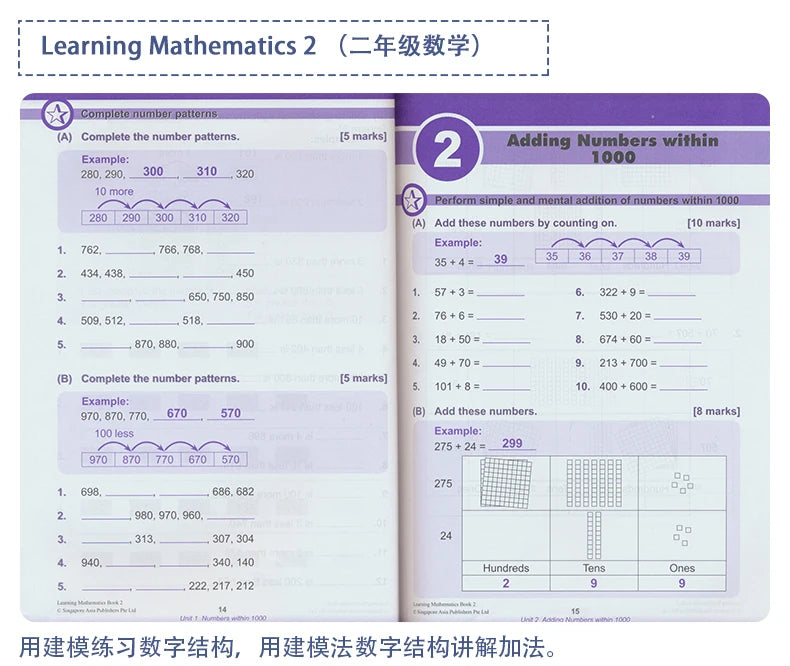 Fascicle SAP Learning Mathematics Book Grade 1-6 Children Learn Math Books Singapore Primary School Mathematics Textbook