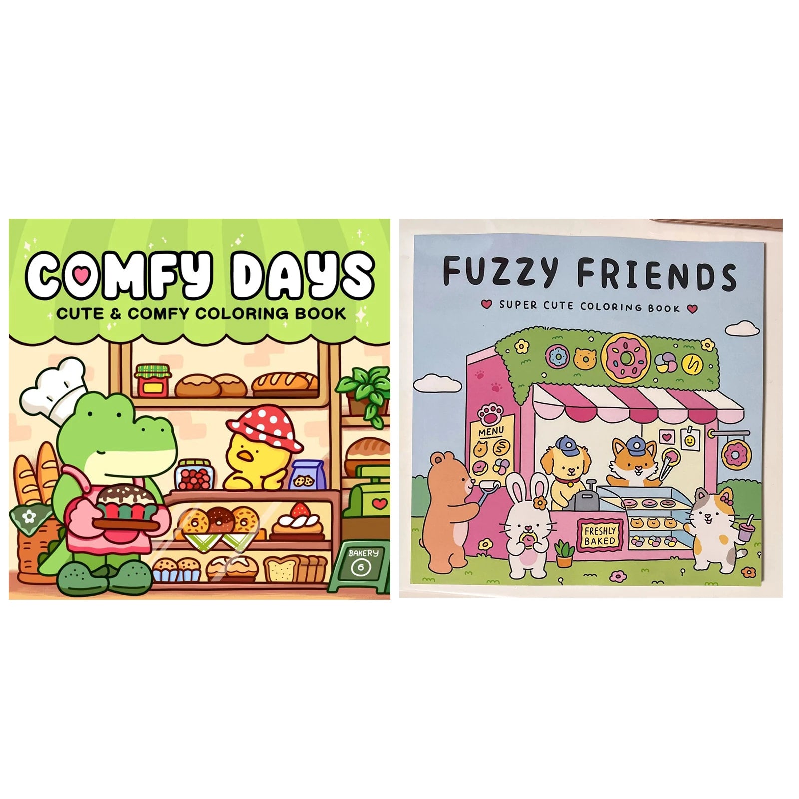 1/2Pcs Interesting Graffiti Coloring Book for Adults and Teens Featuring Adorable Creatures in Cozy Hygge Moments for Relaxation