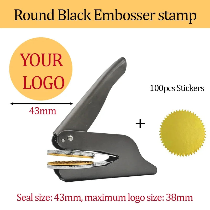 Customized Embossed Stamp Personalized Custom Book Embosser Seal Wedding Invitation Logo Customization Embossing Paper Stamps
