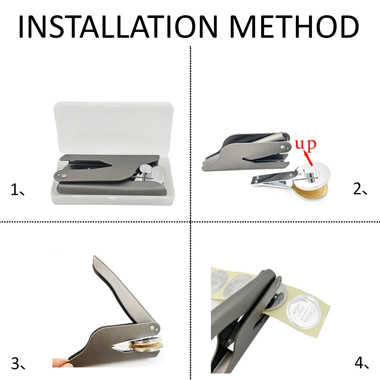 Customized Embossed Stamp Personalized Custom Book Embosser Seal Wedding Invitation Logo Customization Embossing Paper Stamps