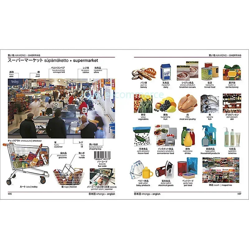 DK Japanese-English Bilingual Visual Graphic Dictionary English Learning Books