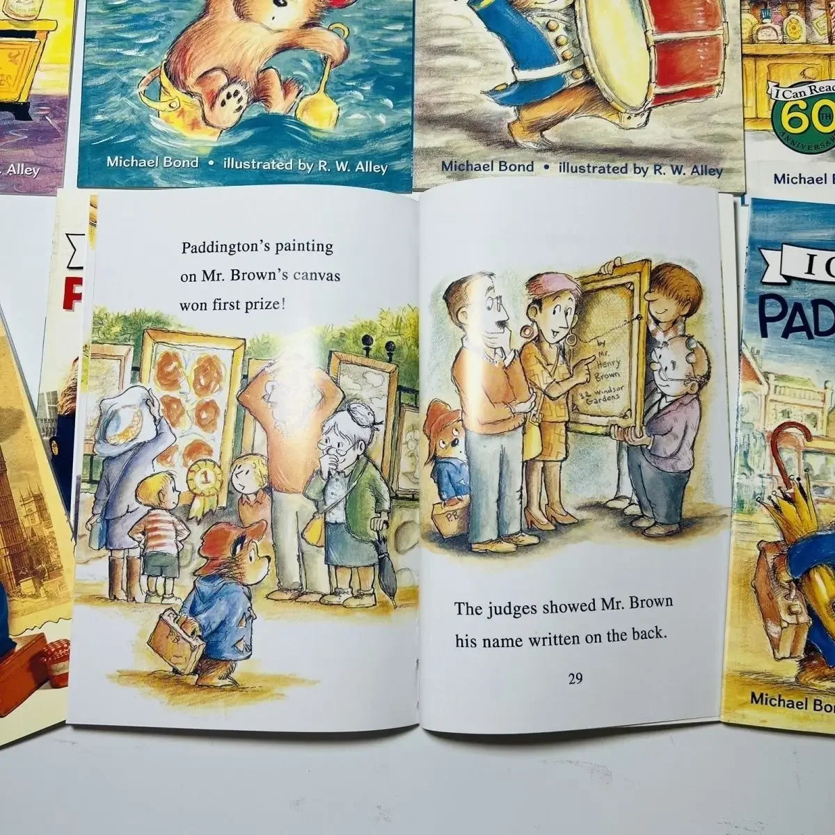 8 Books/set English Picture Book I Can Read Paddington Cartoon Storybook Kids Early Education Children's Learning Book Add Audio