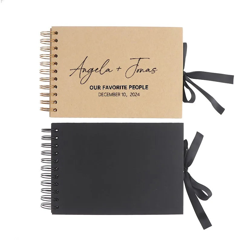 Personalized Wedding Guest Book Cleaning Photo Album Signning Anniversary Gift for Her Supplie Scrapbook Cover Printed Guestbook