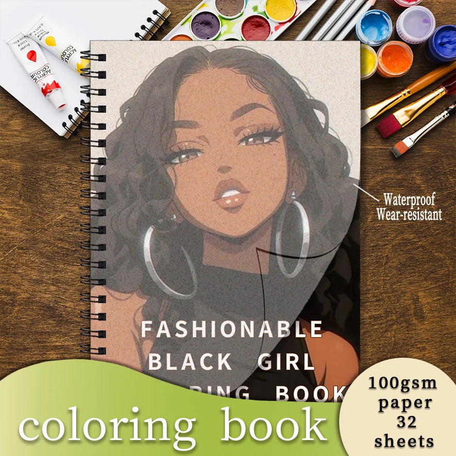 Casual Elegant Women's Adult Coloring Book - 8.3x 11.2 Inch 32 Page Coloring Book - Helps Reduce Stress and Ease Emotions