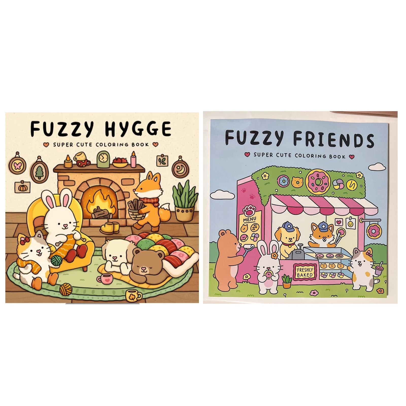 1/2Pcs Interesting Graffiti Coloring Book for Adults and Teens Featuring Adorable Creatures in Cozy Hygge Moments for Relaxation