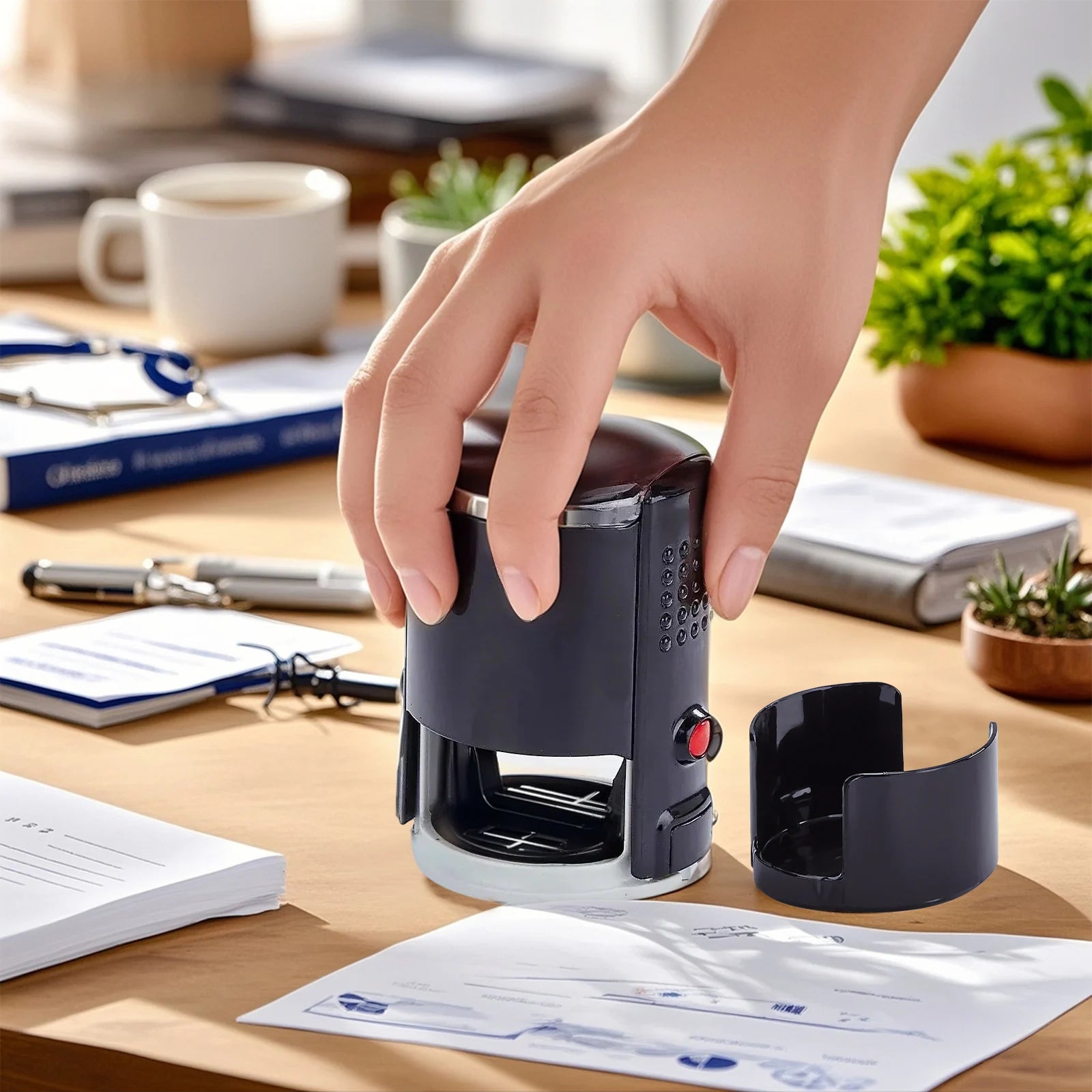 Customizable Self-Inking Stamps,Large Size Self Inking Custom Text Stamp,Choose from Many Fonts & 5 Ink Colors 