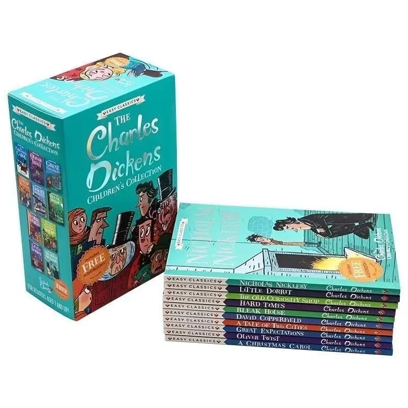 10 Book/set The Charles Dickens English Story Picture Books for Children Learn English Reading Books for 7-10 Year-Old Kids