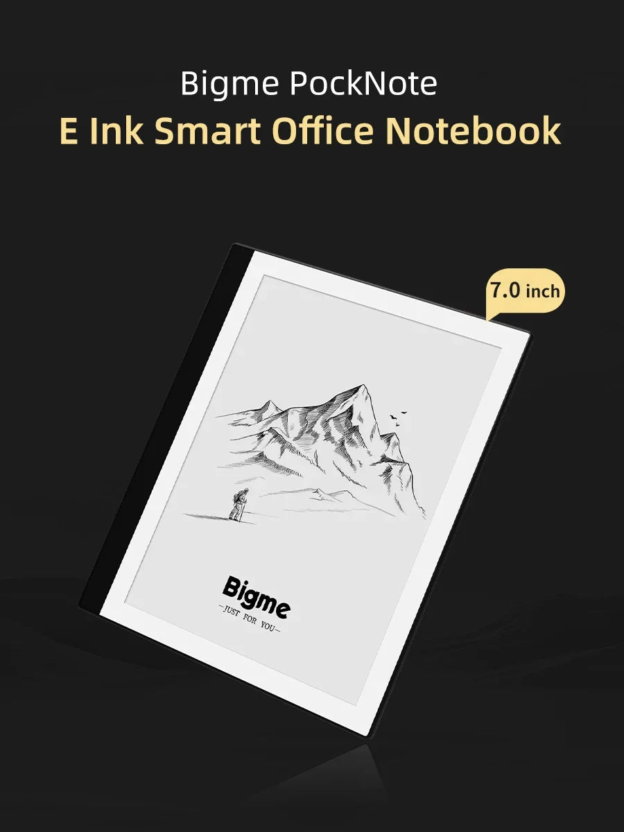 BIGME PocketNote Ebook Reader, 7-inch E-ink Screen ereader Tablet, Electronic Book e reader, support Google Play, kindle APP