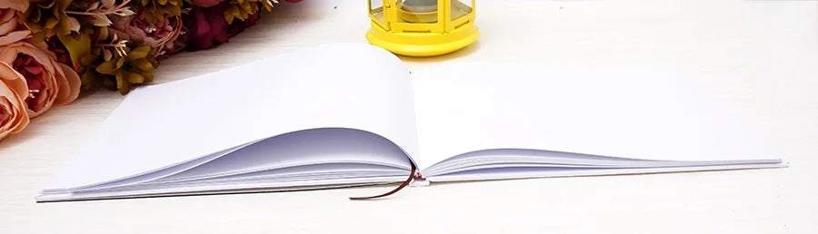 Different Styles Custom Wedding Signature Guest Book Personalized Gold/Silver Mirror Cover Empty White Blank Pages Party Decor