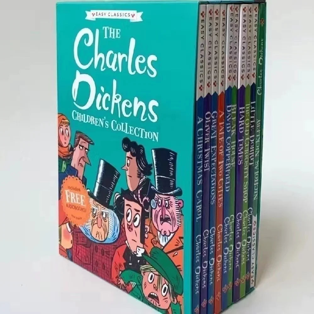10 Book/set The Charles Dickens English Story Picture Books for Children Learn English Reading Books for 7-10 Year-Old Kids