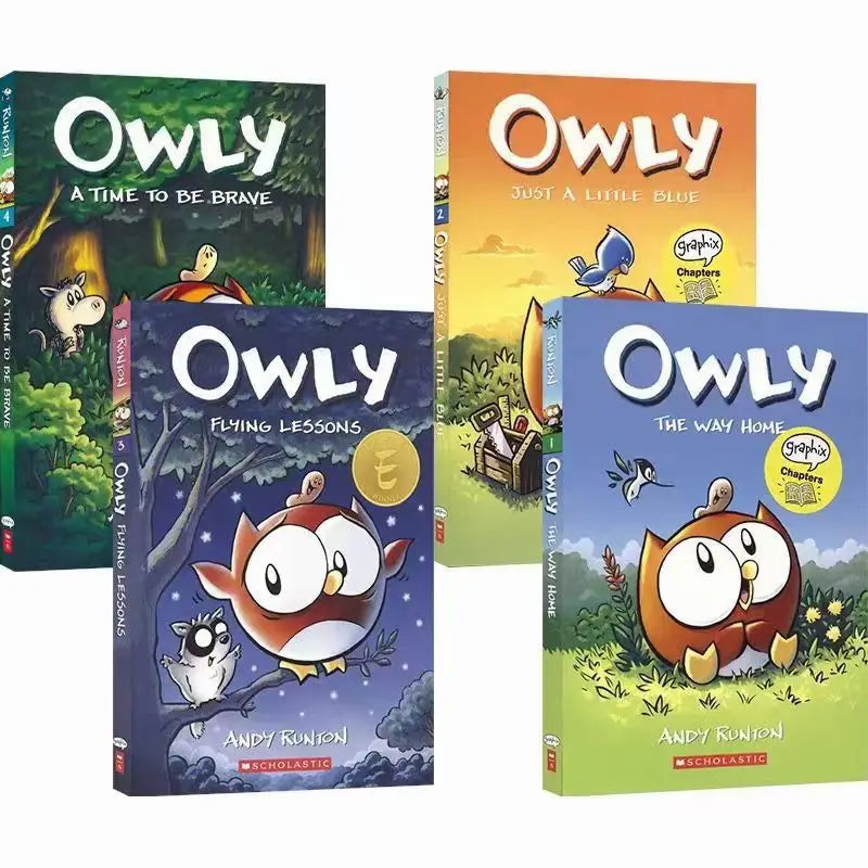 Big Eyed Owl Owly 4-volume set chapter bridge book English reading story picture book