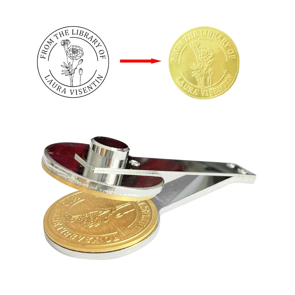 Embosser Stamp LOGO Customized Wedding Library Book Private Seals Customization Envelope Party Invitation Embossing Stamps DIY