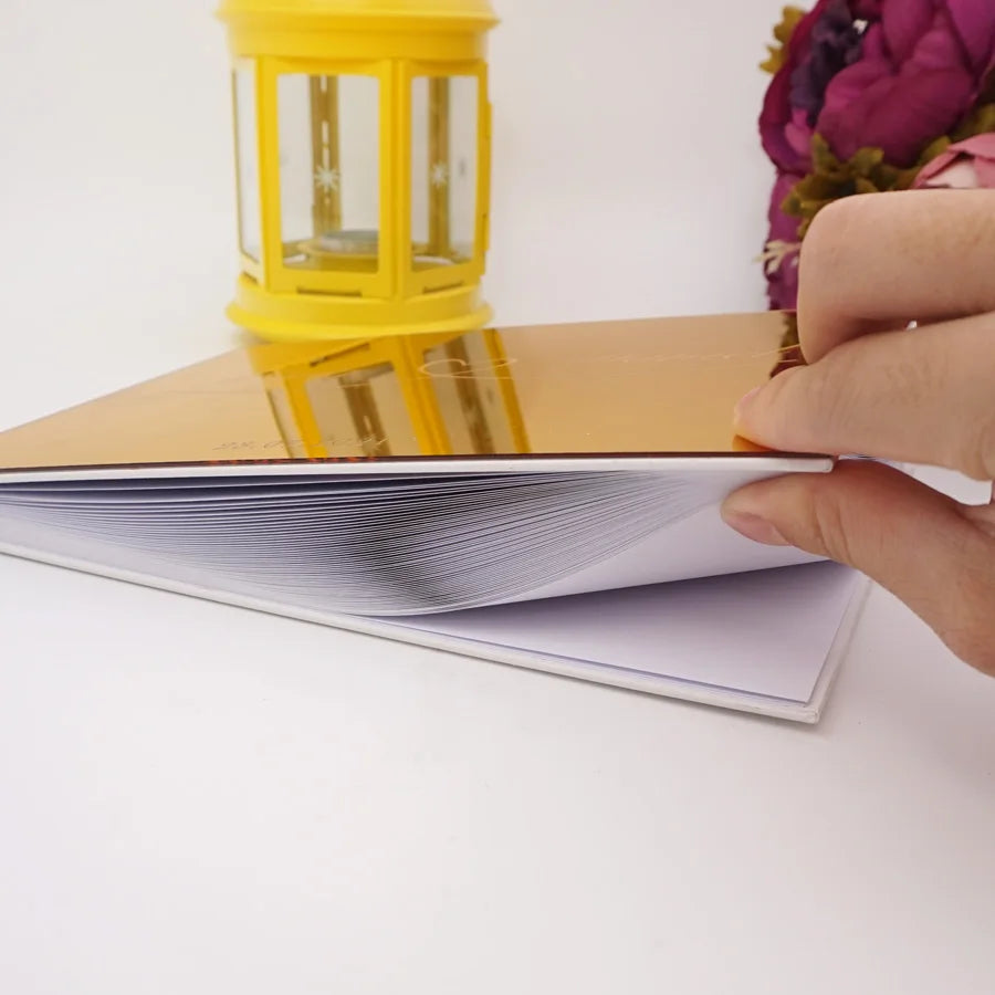 25x18cm Horizontal Sweet Wedding Personalized Acrylic Mirror Cover Heart Signature Guestbook Custom Check in Book