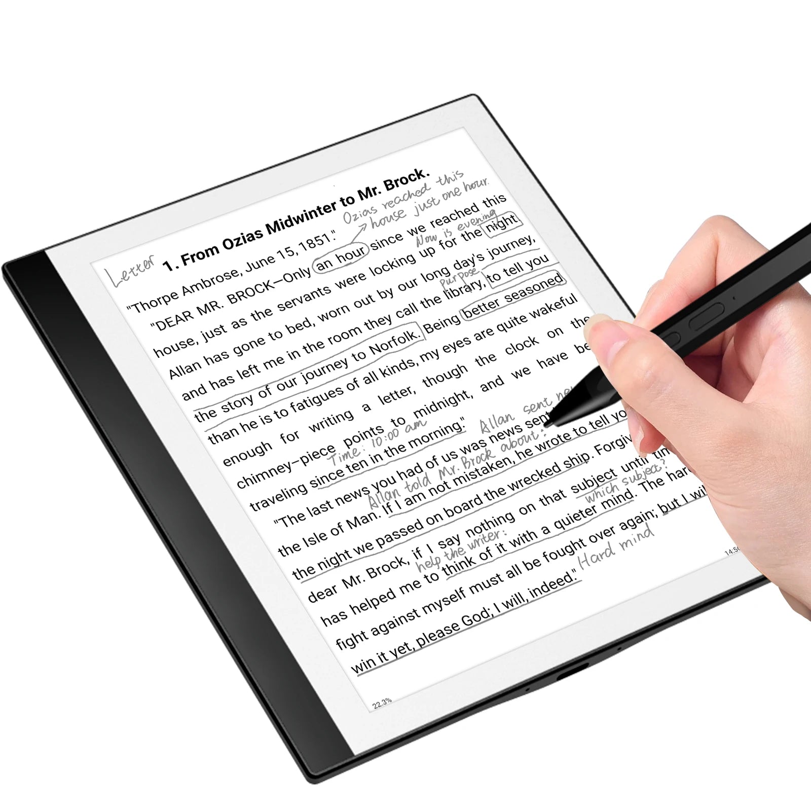 BIGME PocketNote Ebook Reader, 7-inch E-ink Screen ereader Tablet, Electronic Book e reader, support Google Play, kindle APP