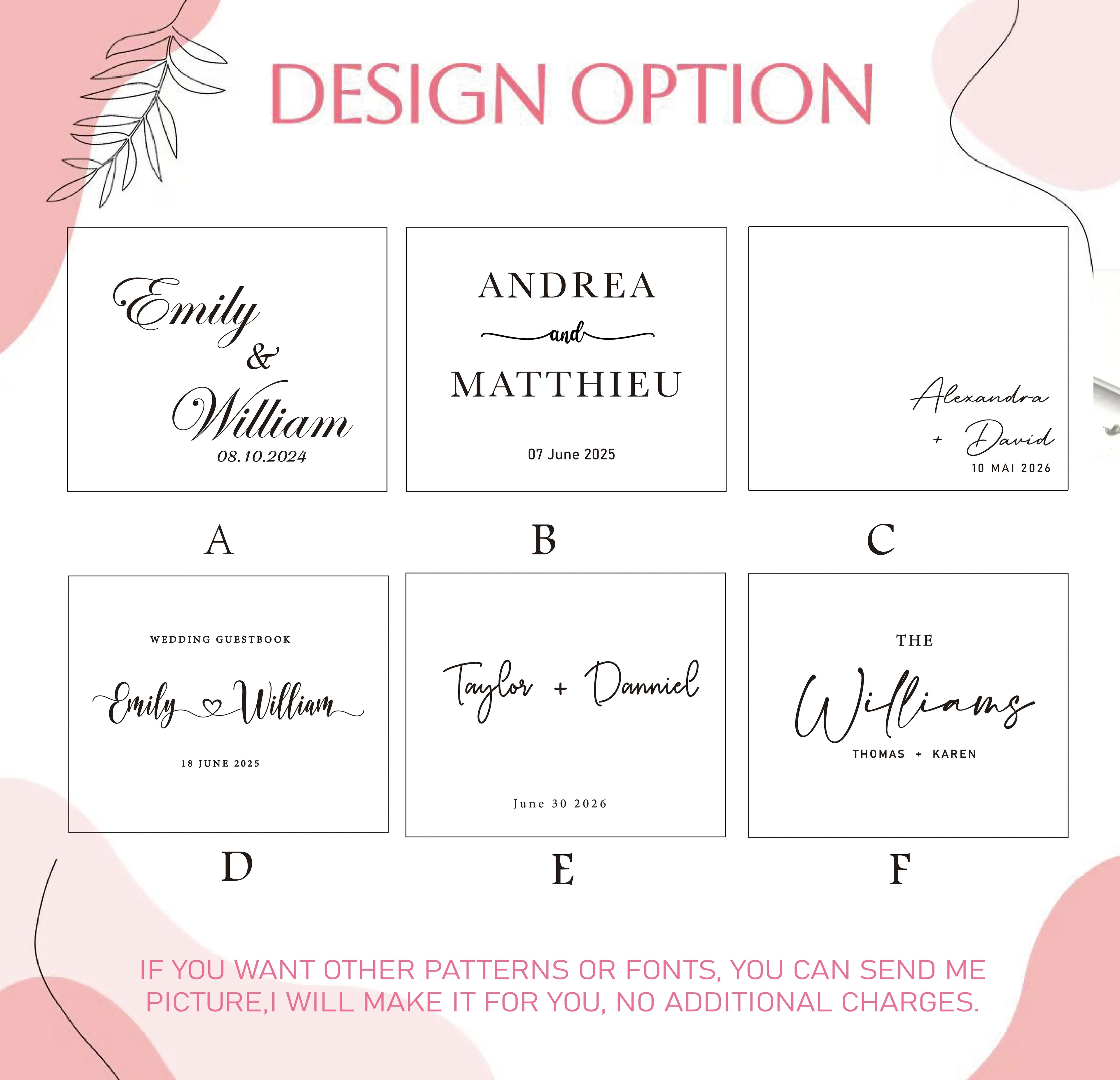 Personalized Guest Book for Wedding White/Black Noble Message Photo Album Simple Elegant Horizontal Keepsake Book Signature Book