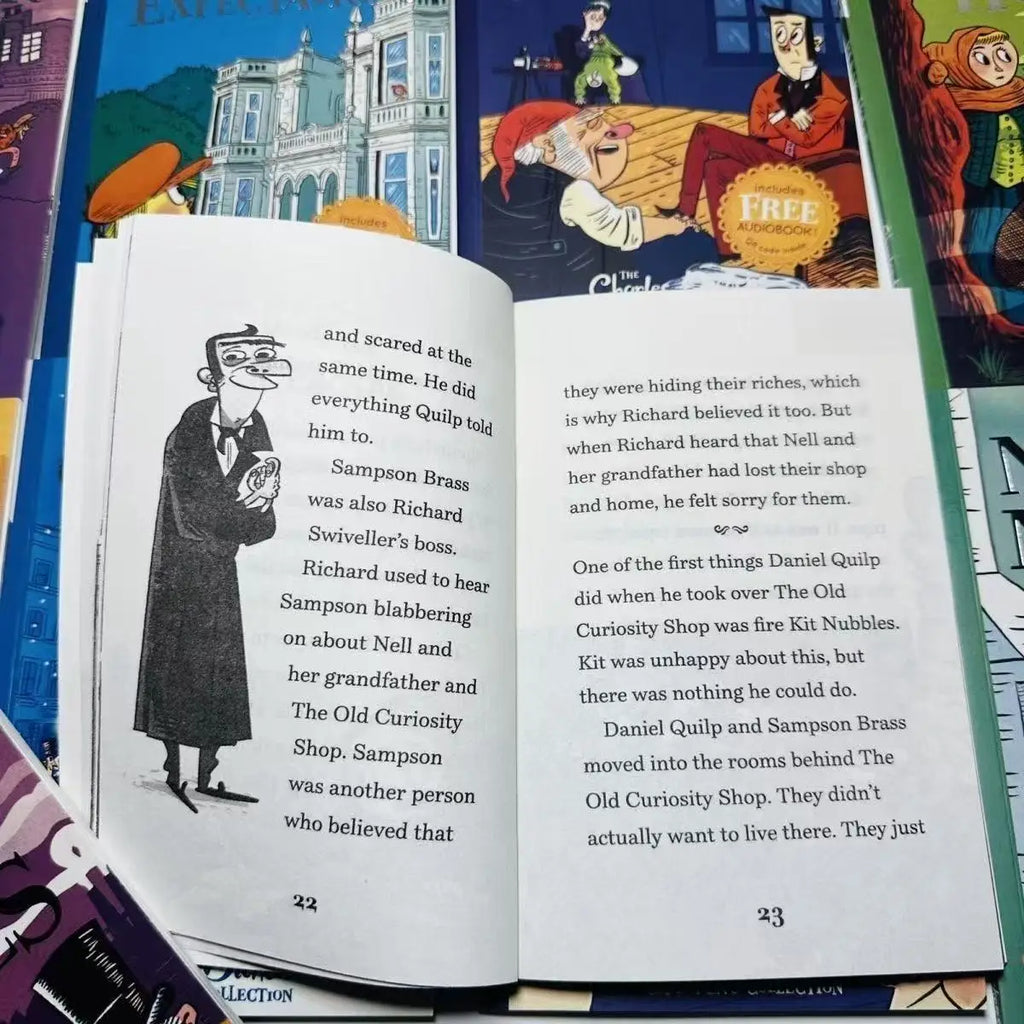 10 Book/set The Charles Dickens English Story Picture Books for Children Learn English Reading Books for 7-10 Year-Old Kids