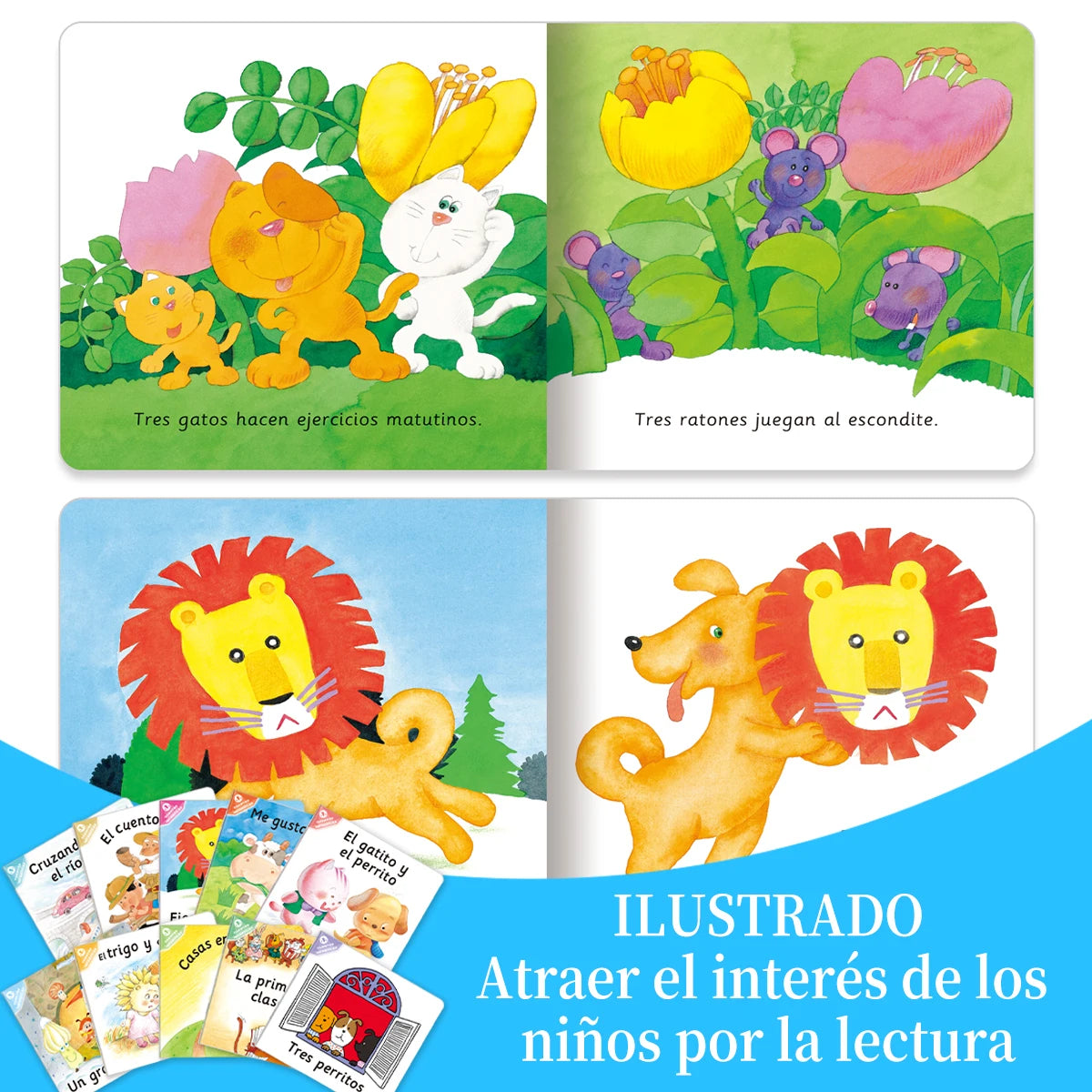 10PCS Spanish Infantile Fairy - Tale Books for Early Learning