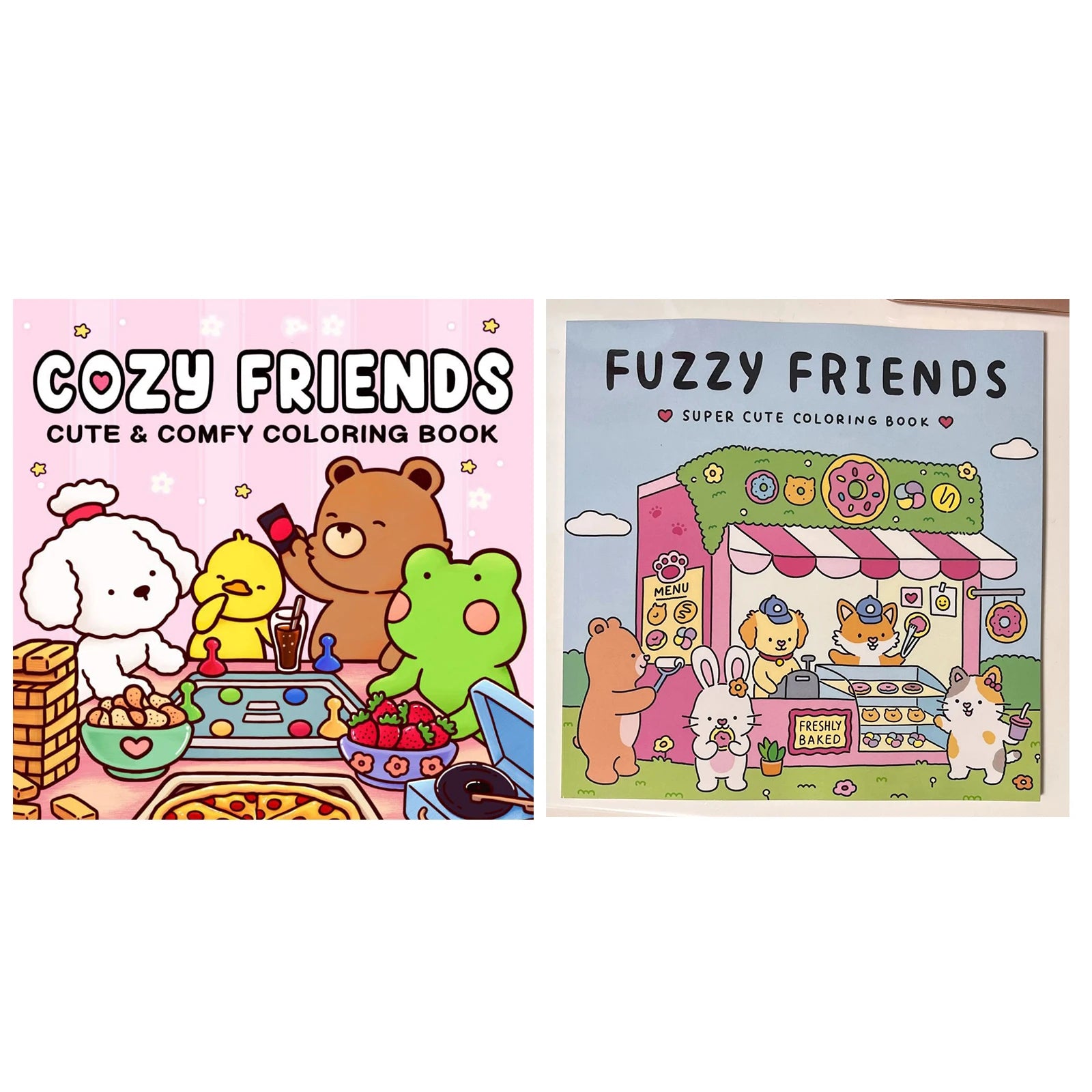 1/2Pcs Interesting Graffiti Coloring Book for Adults and Teens Featuring Adorable Creatures in Cozy Hygge Moments for Relaxation