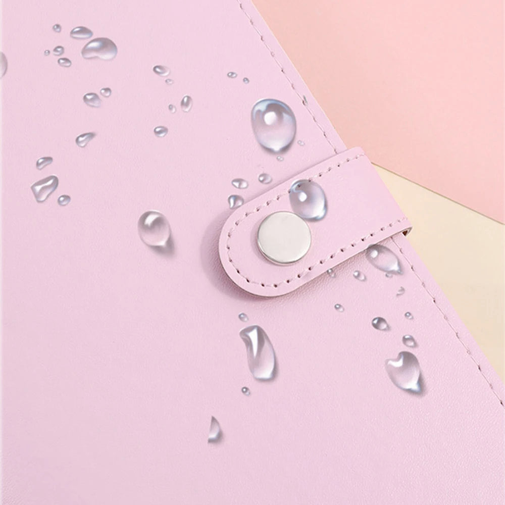 Saving Money Book 50 Sheets 18.5cmX12.5cm Waterproof PU Leather