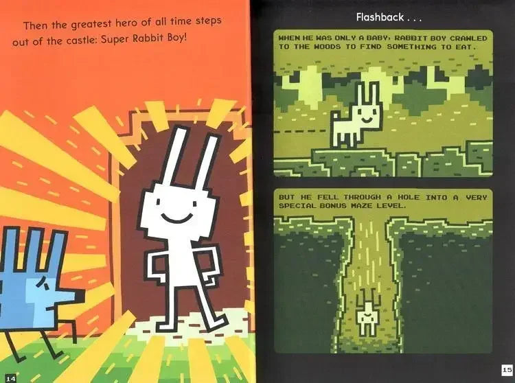 New 14 Books/set English Press Start!Super Rabbit Boy Reading Edition Scholastic Branches Children Cartoon for Kid Books