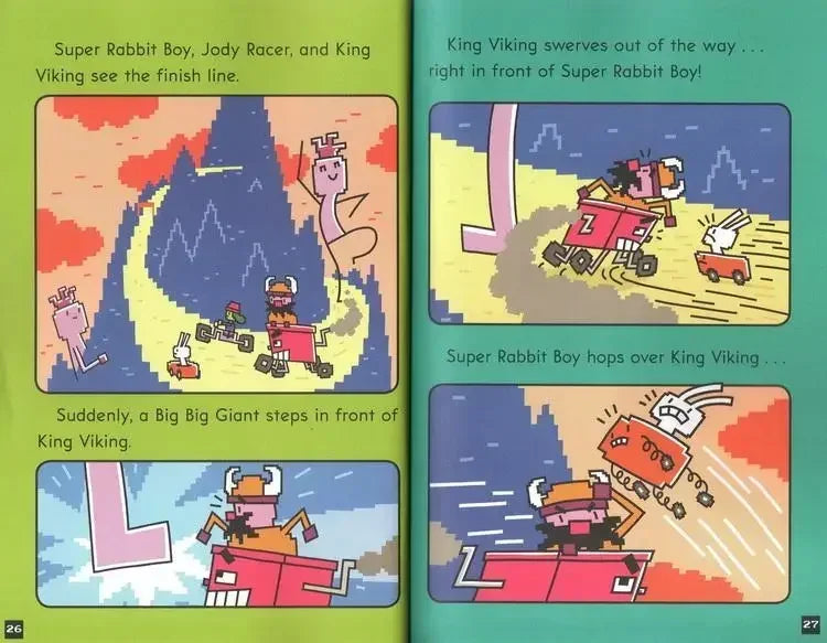 New 14 Books/set English Press Start!Super Rabbit Boy Reading Edition Scholastic Branches Children Cartoon for Kid Books