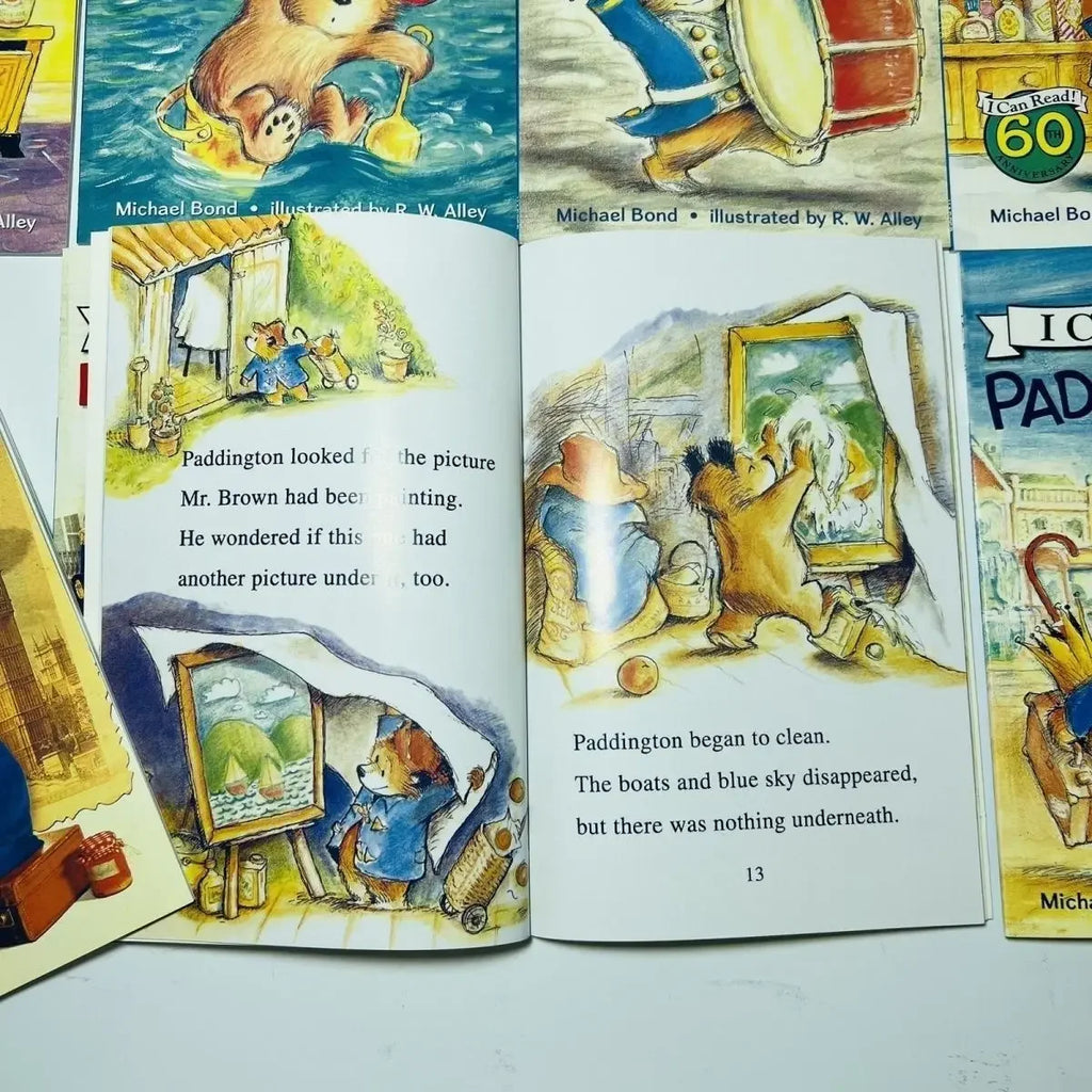8 Books/set English Picture Book I Can Read Paddington Cartoon Storybook Kids Early Education Children's Learning Book Add Audio