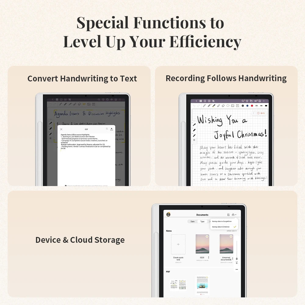 XPPen Magic Note Pad 3-in-1 Color Smart Note Book E-book Reader Android Tablet Ink Paper Light Nature Color 90HZ Refresh Rate