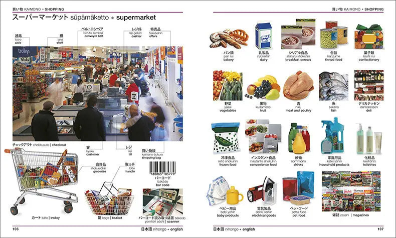 DK Japanese-English Bilingual Visual Graphic Dictionary English Learning Books