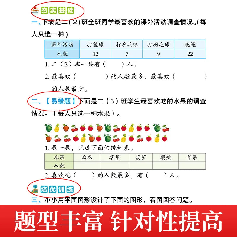 Primary School Synchronous Training, Chinese and Mathematics, People's Education Press Synchronous Exercise Book