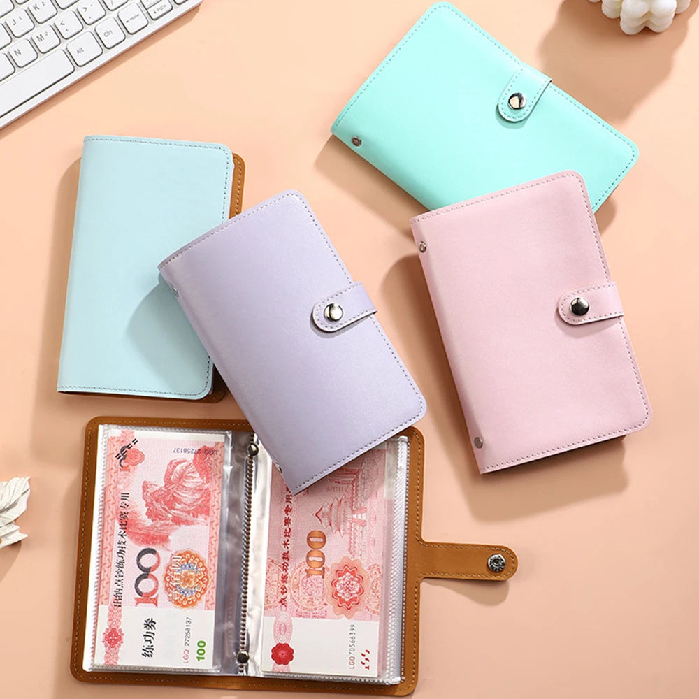 Saving Money Book 50 Sheets 18.5cmX12.5cm Waterproof PU Leather