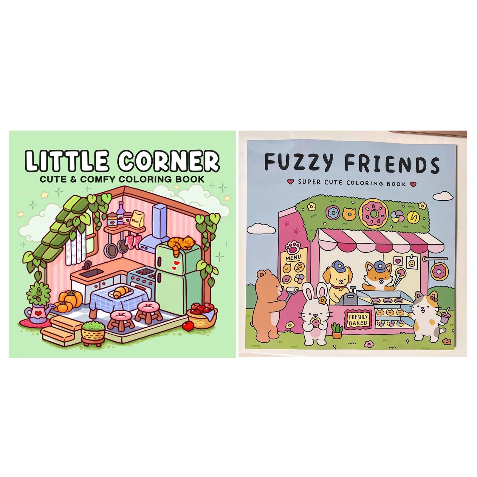 1/2Pcs Interesting Graffiti Coloring Book for Adults and Teens Featuring Adorable Creatures in Cozy Hygge Moments for Relaxation
