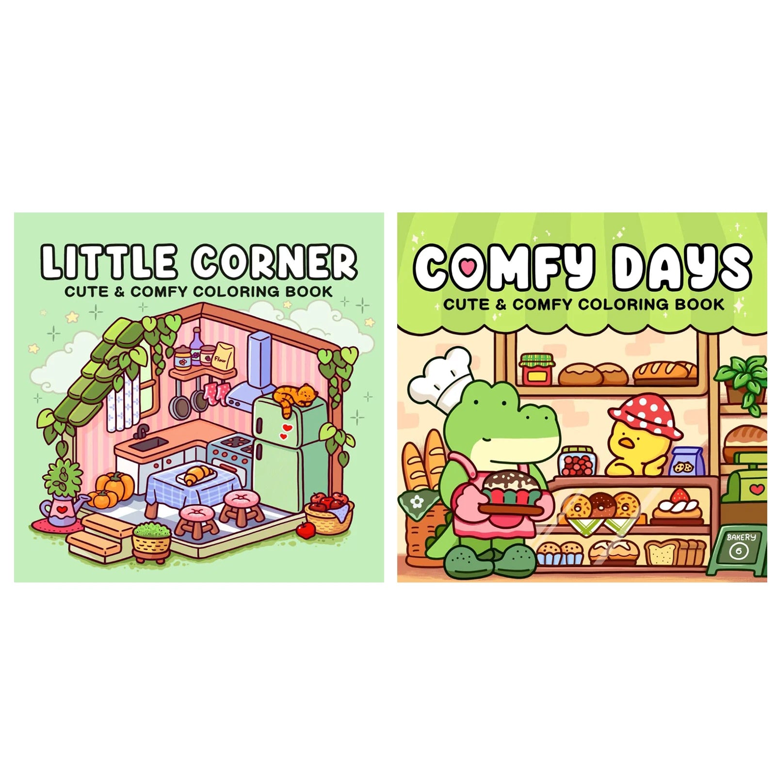 1/2Pcs Interesting Graffiti Coloring Book for Adults and Teens Featuring Adorable Creatures in Cozy Hygge Moments for Relaxation