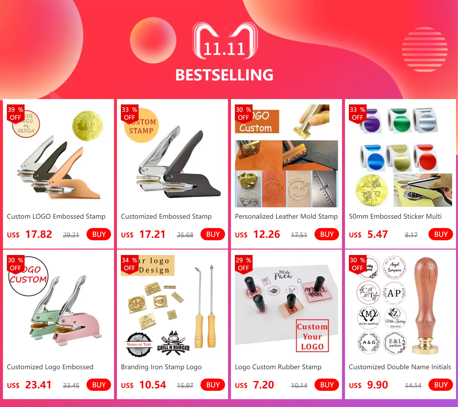 Customized Embossed Stamp Personalized Custom Book Embosser Seal Wedding Invitation Logo Customization Embossing Paper Stamps