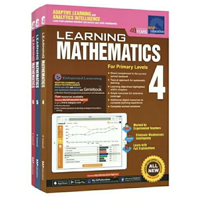 6 Books/Set SAP Learning Mathematics Book Grade 1-6 Children Learn Math Books Singapore Primary School Mathematics Textbook