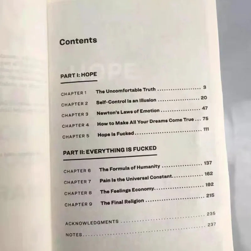 The Subtle Art of Not Giving A F*ck / Every Thing Is F*cked By Mark Manson Self Management Stress Relief Book