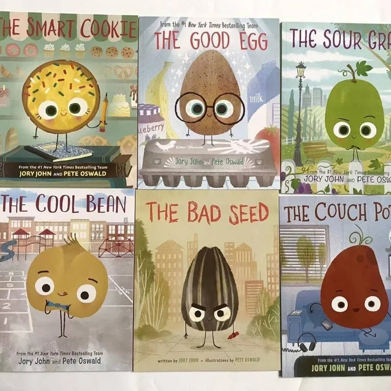 10books/set The Smart Cookie Bad Seed Good Egg Couch Potato Cool Bean English Picture Book Storybook Children  Reading Education