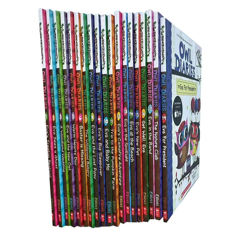 19 Books/Set Owl Diaries English Colorful Picture Book Kids Early Education Childhood Learning Writing Diary Girls' Age 6-12