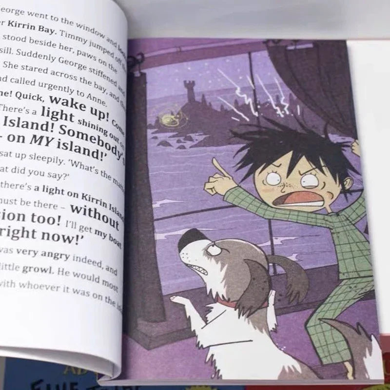 9 Books/Set Enid Blyton The Famous Five Adventures Collection Children English Picture Book Detective Stories Libros Livros