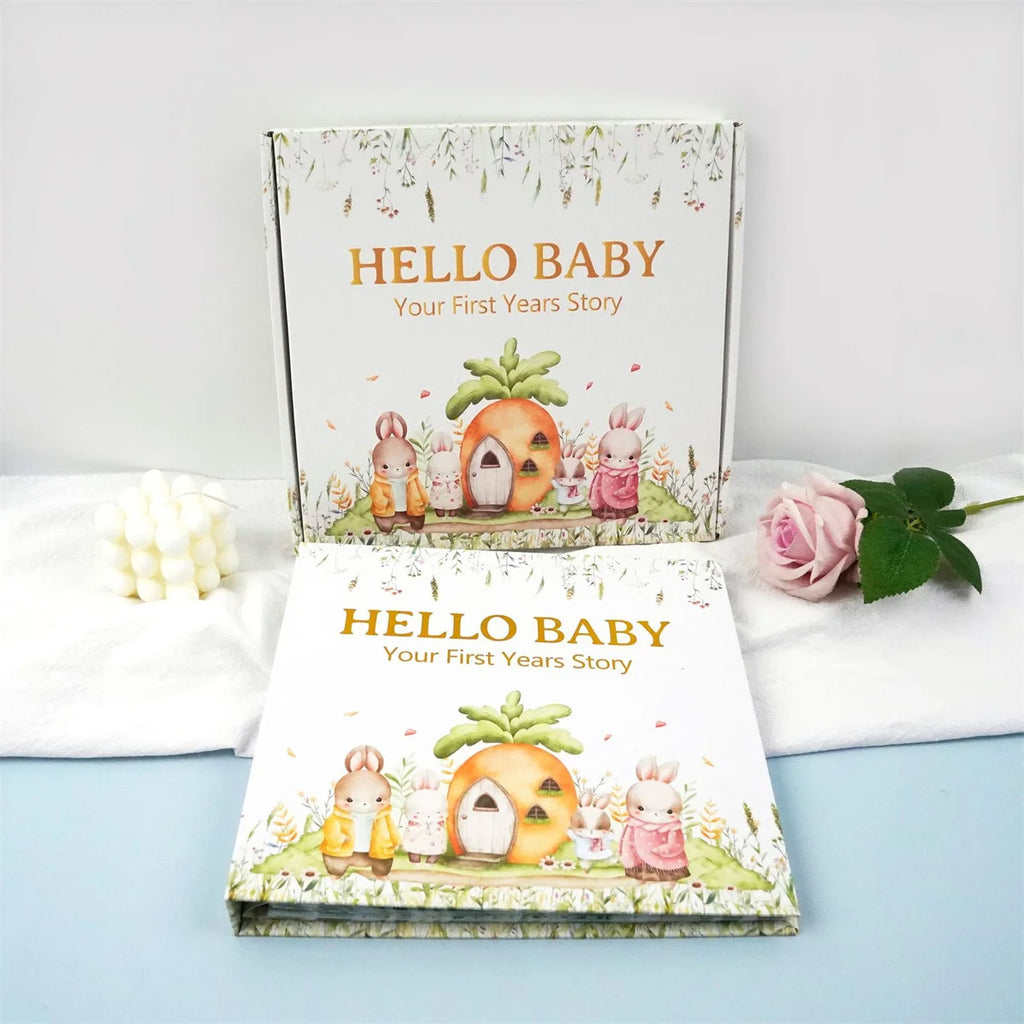 Baby Memory Book Baby Book Keepsake First 5 Years Record Milestones Photos Baby Shower Gift 100 Pages Scrapbook Photo Album