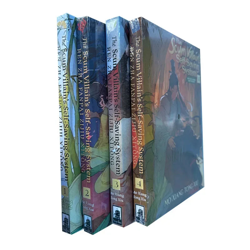 4 Books/set 1-4 Part The Scum Villain’s Self-Saving System Ren Literary Novels Books Mo Xiang Tong Xiu Libros BL English Novels