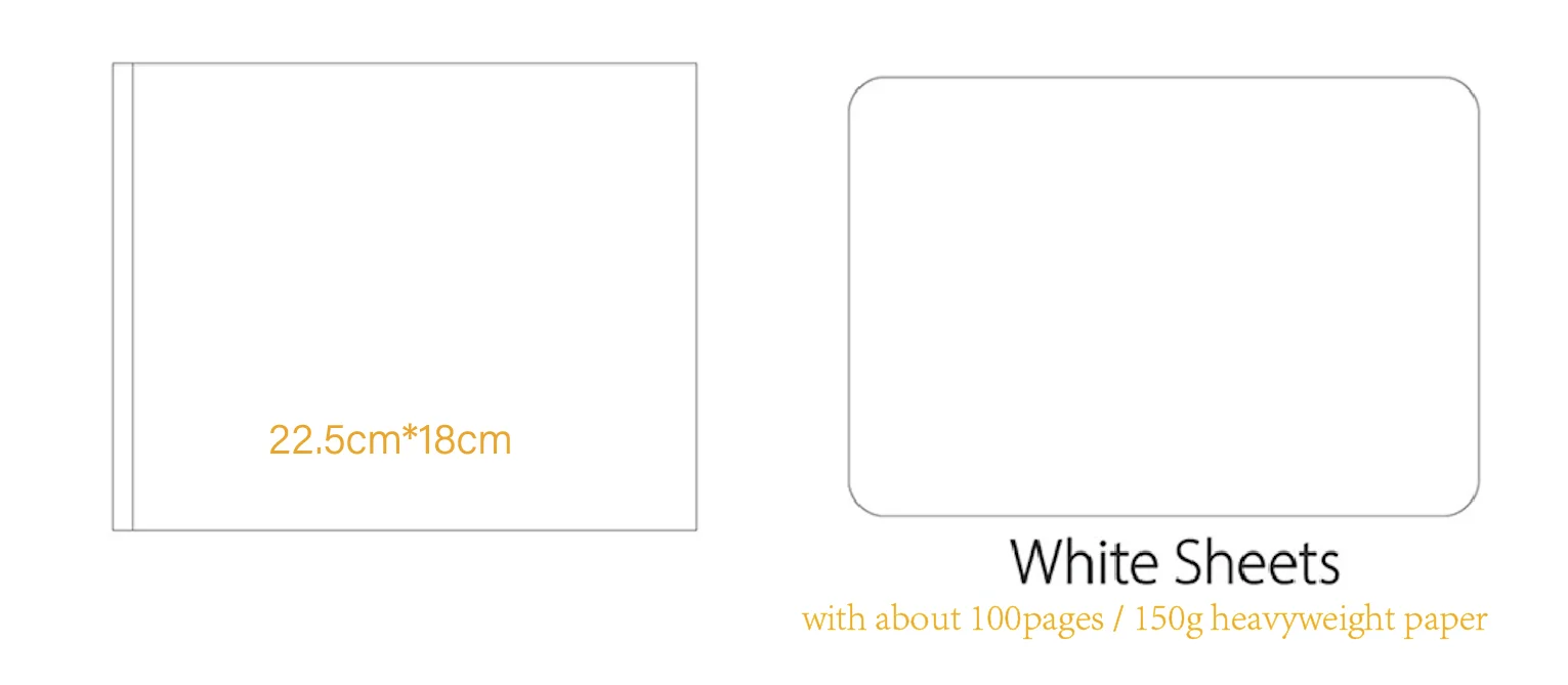 Personalized Guest Book for Wedding White/Black Noble Message Photo Album Simple Elegant Horizontal Keepsake Book Signature Book